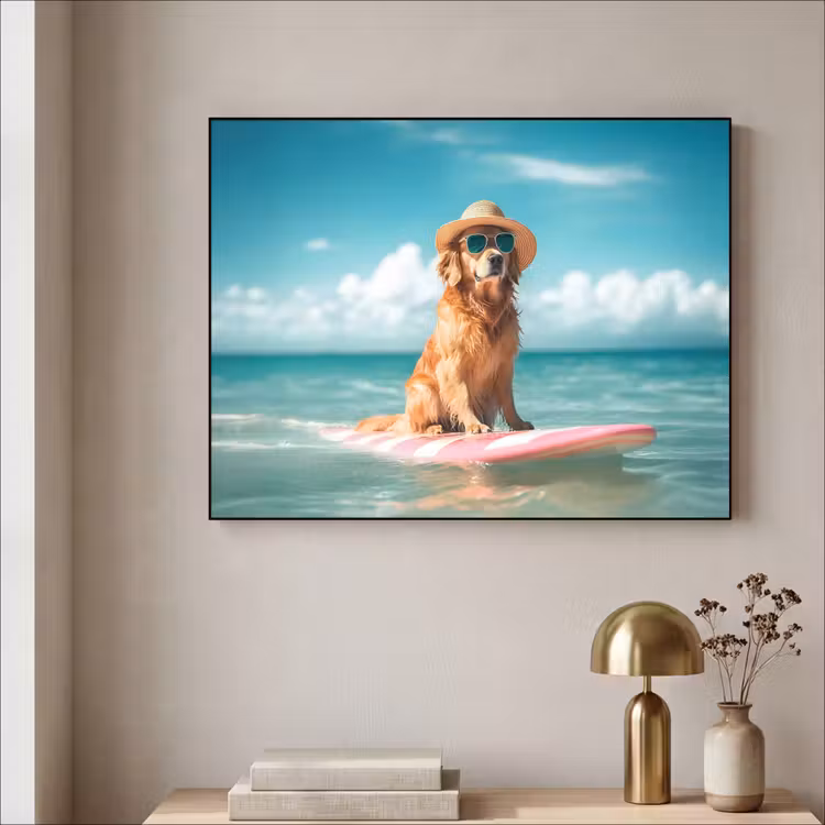 Art Frame - Zeewater - Hond - Golden retriever - Zonnebril — 5