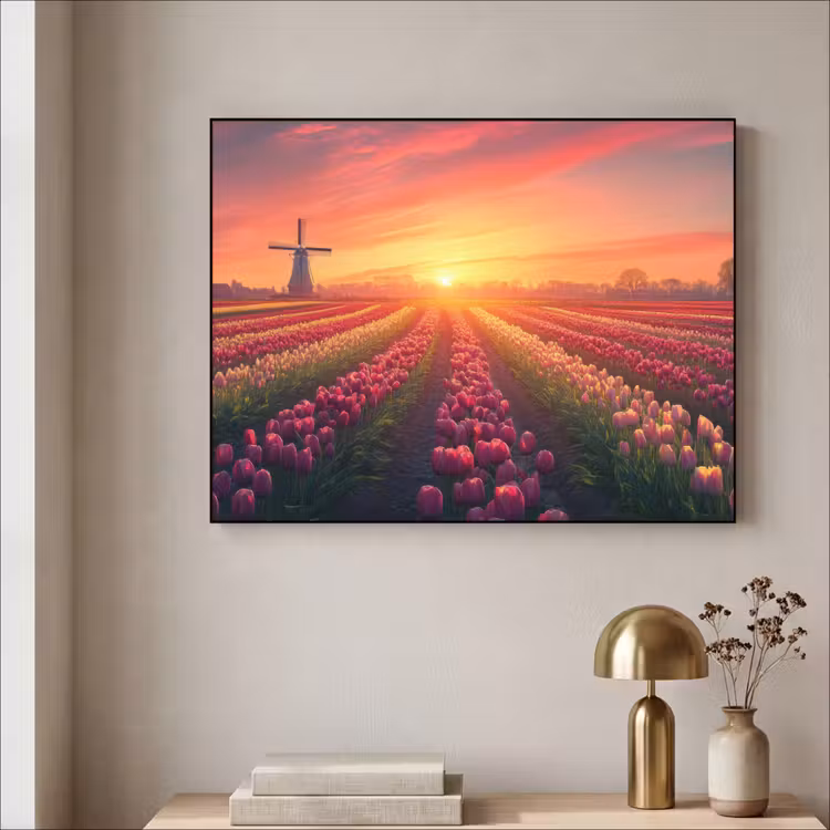 Art Frame - Windmolen - Zonsondergang - Landschap — 5