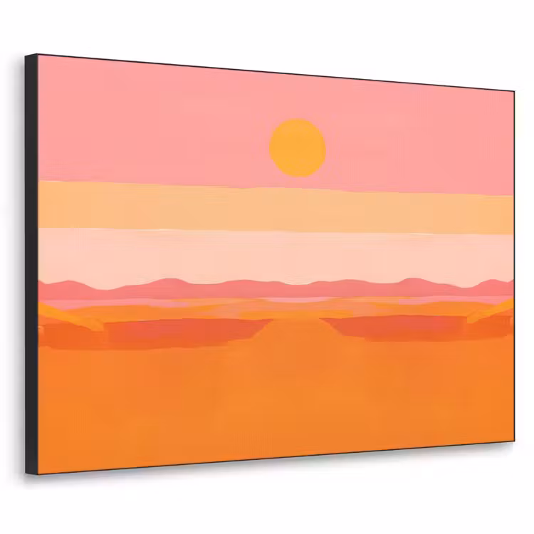 Art Frame - Zon - Abstract - Landschap - Oranje — 1