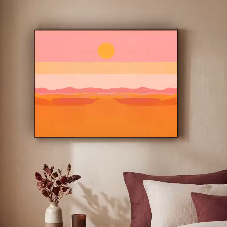 Art Frame - Zon - Abstract - Landschap - Oranje — 3