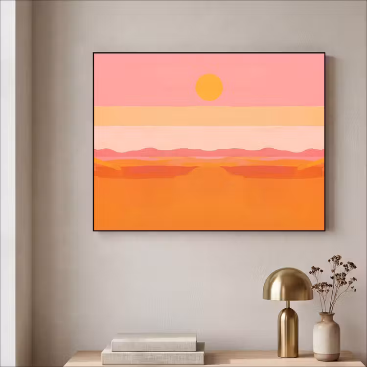 Art Frame - Zon - Abstract - Landschap - Oranje — 5