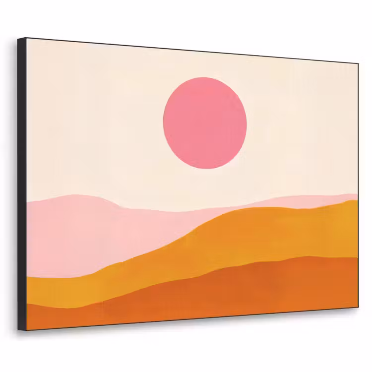 Art Frame - Zon - Heuvels - Abstract - Roze — 1