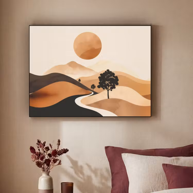 Art Frame - Zon - Heuvels - Boom - Abstract — 3