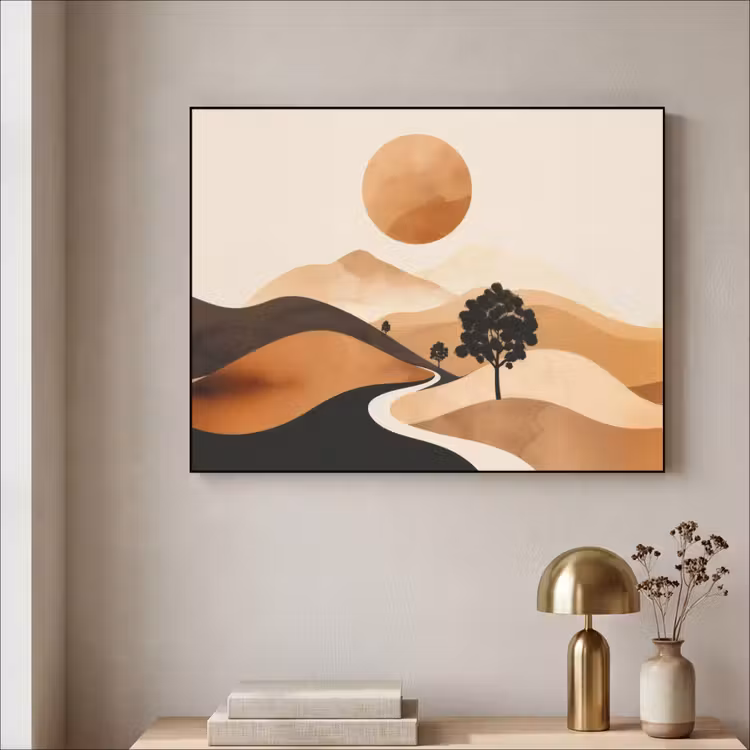 Art Frame - Zon - Heuvels - Boom - Abstract — 5
