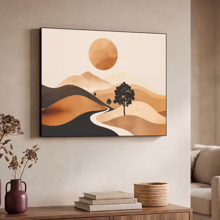Art Frame - Zon - Heuvels - Boom - Abstract — 7