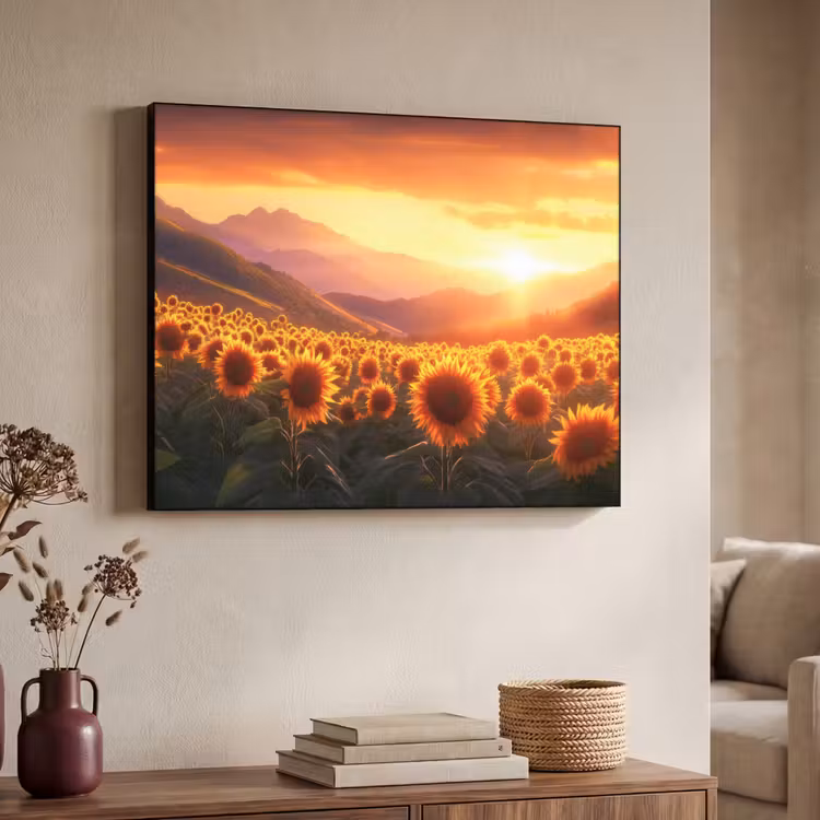 Art Frame - Zonnebloemen - Zonsondergang - Landschap — 7