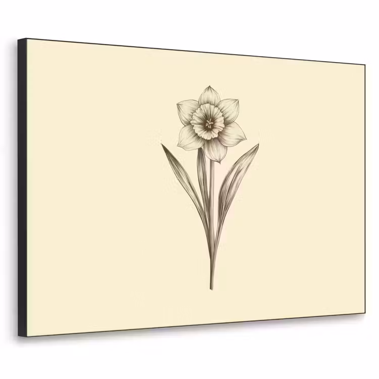 Art Frame - Zwart - Narcis - Illustratie — 1