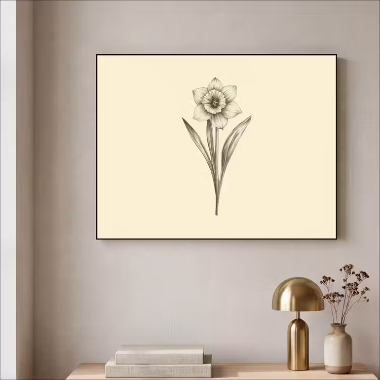 Art Frame - Zwart - Narcis - Illustratie — 5