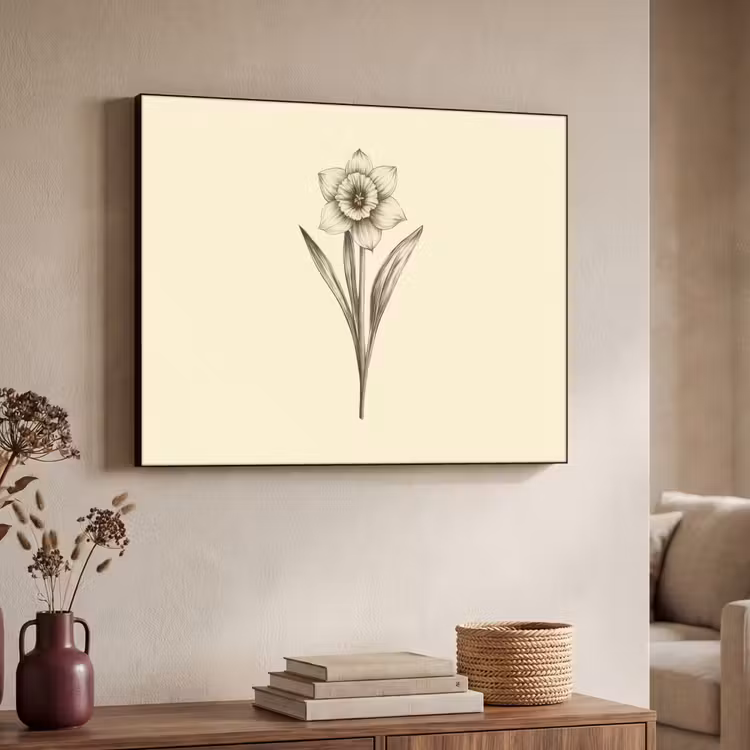 Art Frame - Zwart - Narcis - Illustratie — 7
