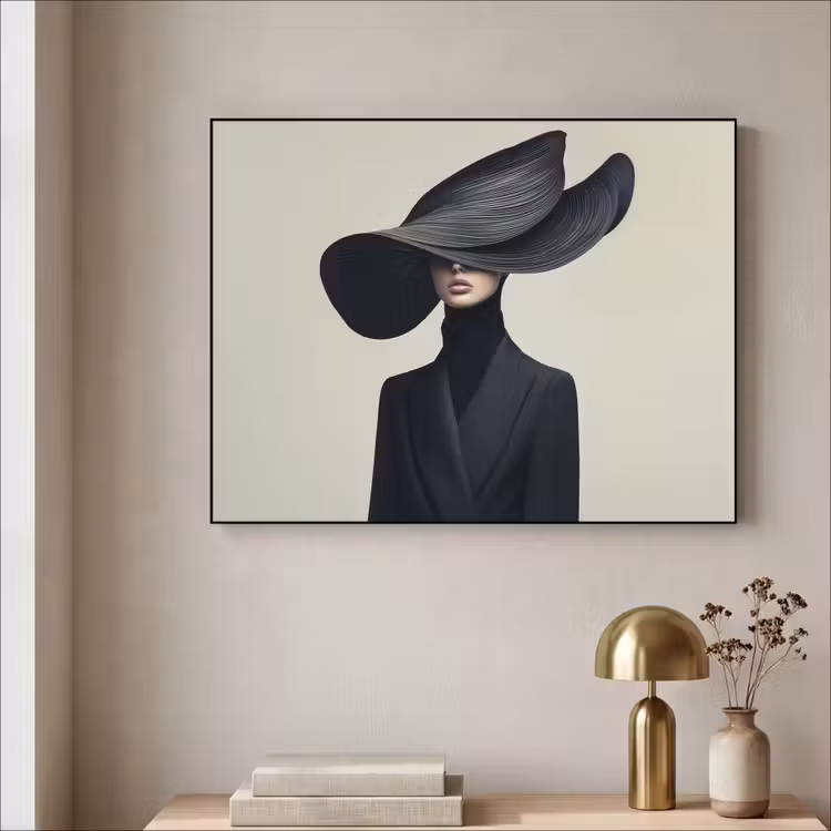 Art Frame - Zwart - Vrouw - Hoed — 5