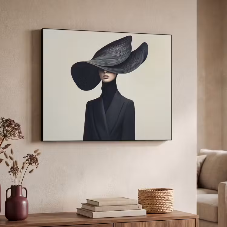 Art Frame - Zwart - Vrouw - Hoed — 7