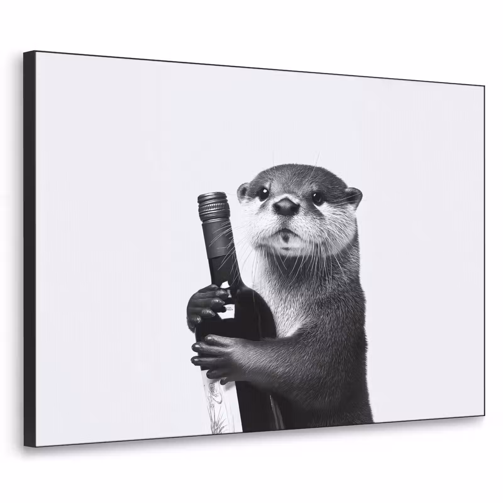 Art Frame - Wijnfles - Otter - Zwart — 1