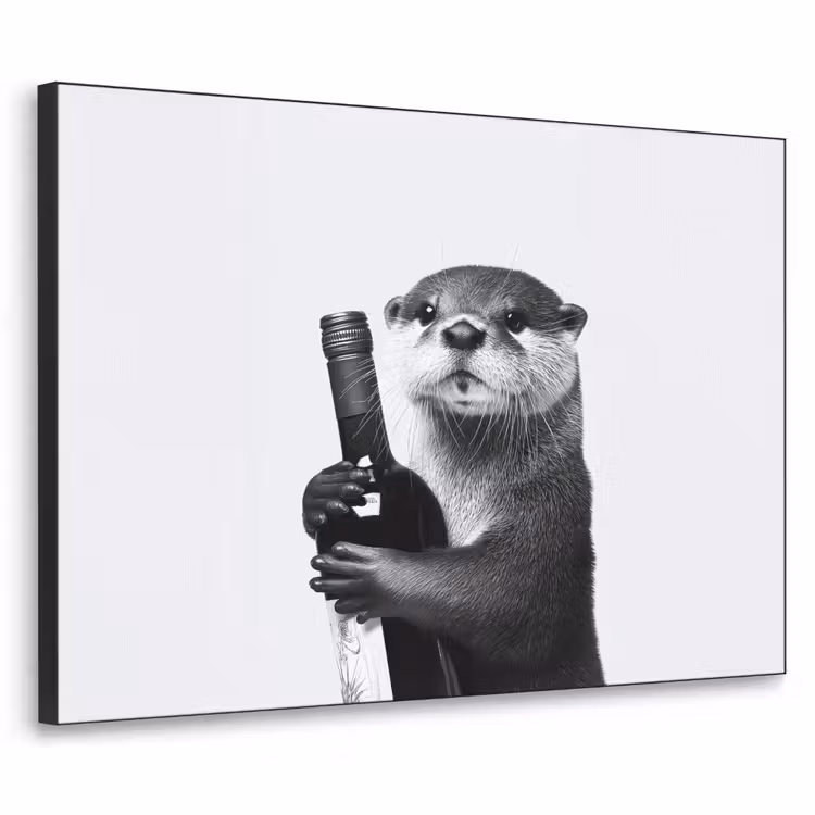 Art Frame - Wijnfles - Otter - Zwart — 1