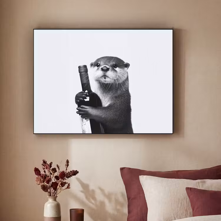 Art Frame - Wijnfles - Otter - Zwart — 3