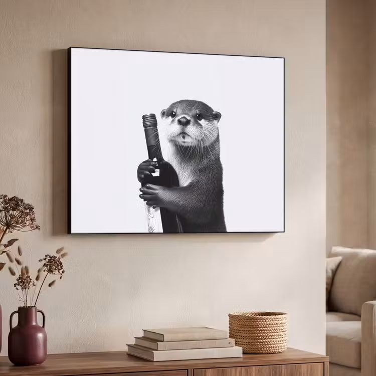 Art Frame - Wijnfles - Otter - Zwart — 7
