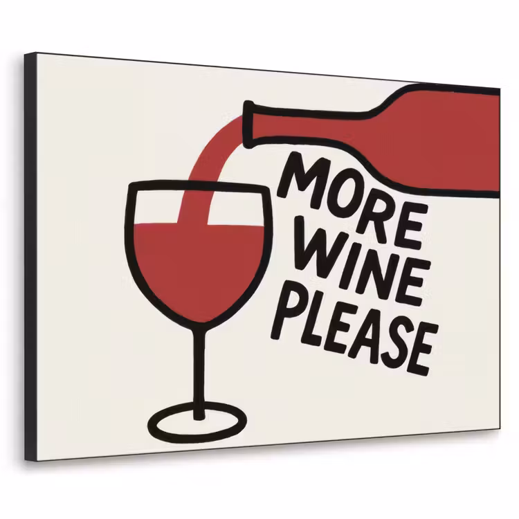 Art Frame - Wijnfles - Quote - Rood - Glas — 1