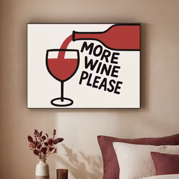 Art Frame - Wijnfles - Quote - Rood - Glas — 3