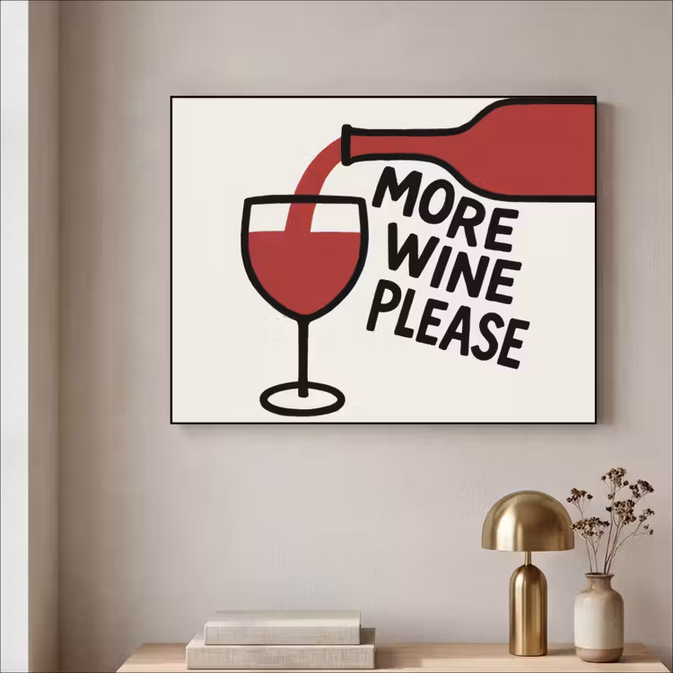 Art Frame - Wijnfles - Quote - Rood - Glas — 5