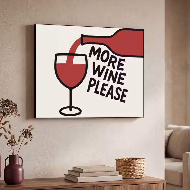 Art Frame - Wijnfles - Quote - Rood - Glas — 7