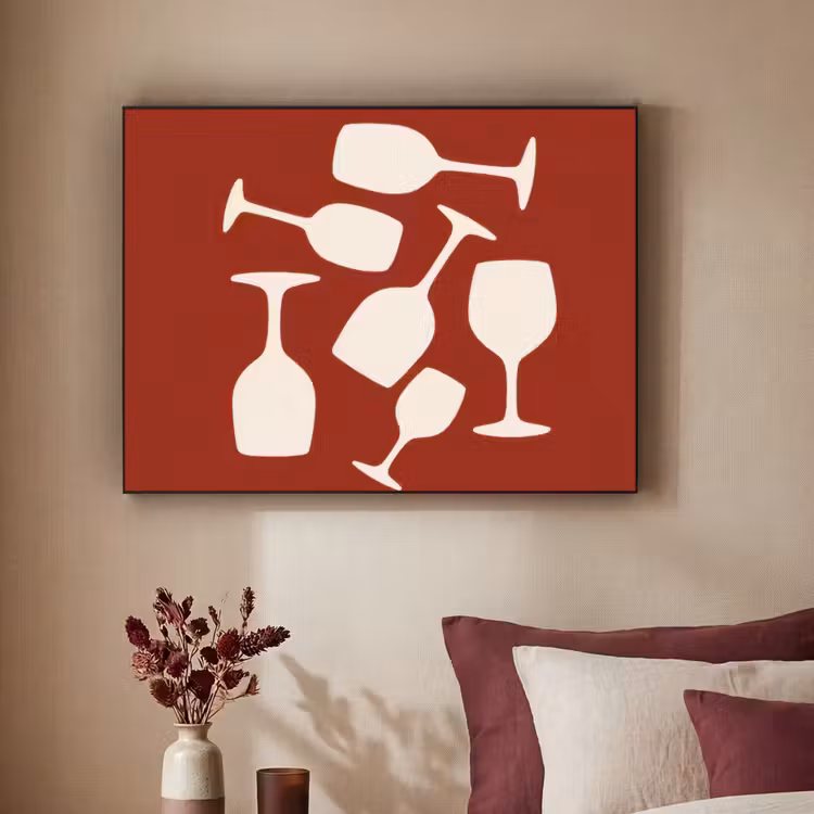 Art Frame - Wijnglazen - Silhouetten - Wit — 3