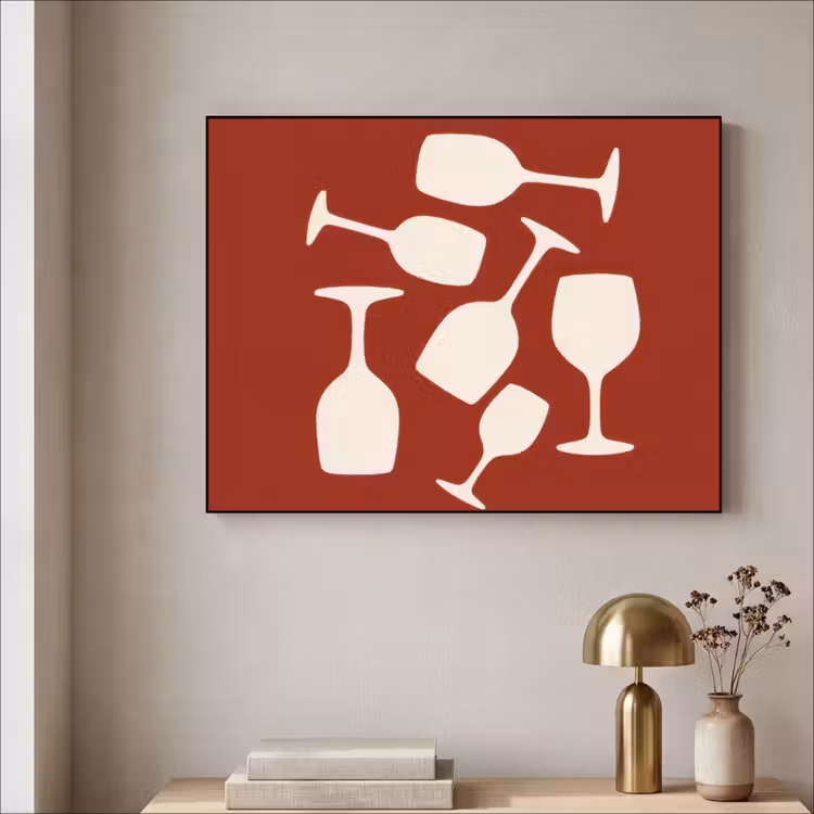 Art Frame - Wijnglazen - Silhouetten - Wit — 5