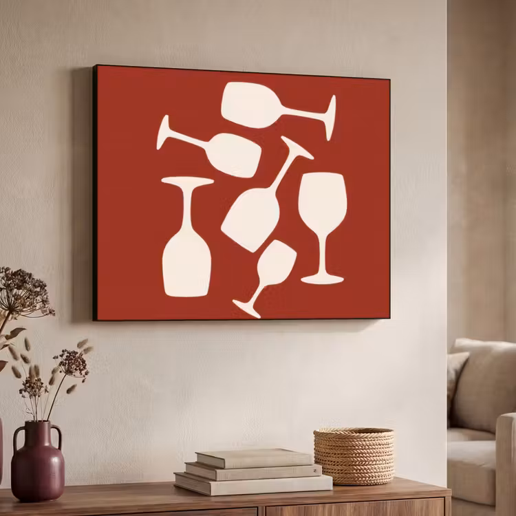 Art Frame - Wijnglazen - Silhouetten - Wit — 7