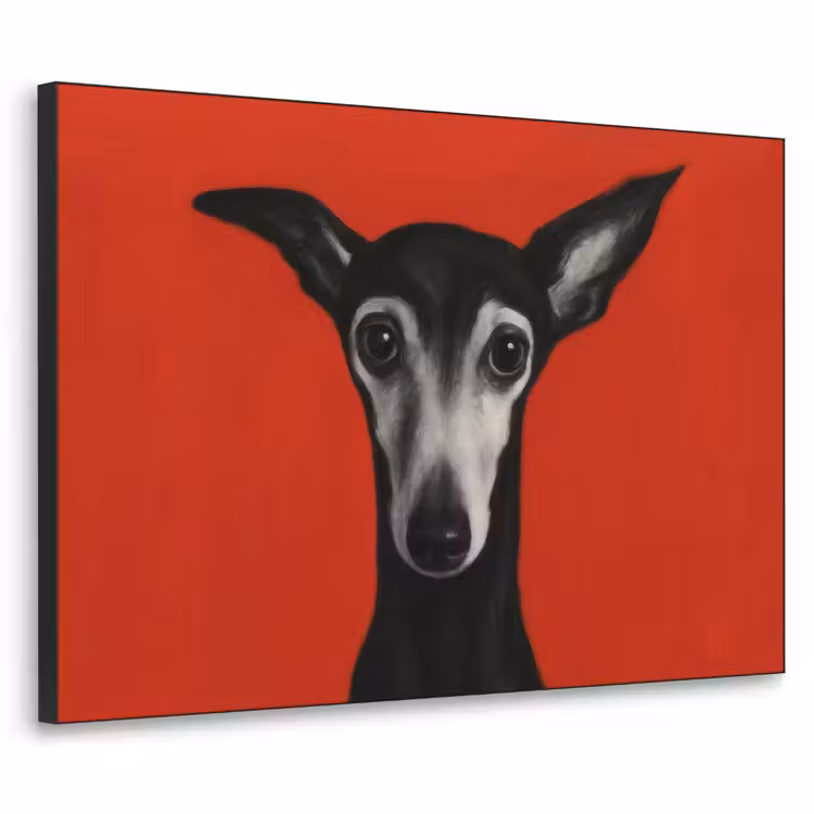 Art Frame - Windhond - Minimalistisch - Rood — 1