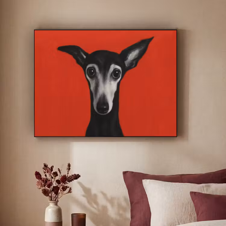 Art Frame - Windhond - Minimalistisch - Rood — 3