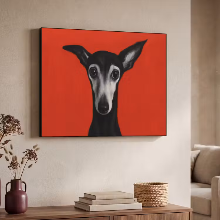 Art Frame - Windhond - Minimalistisch - Rood — 7