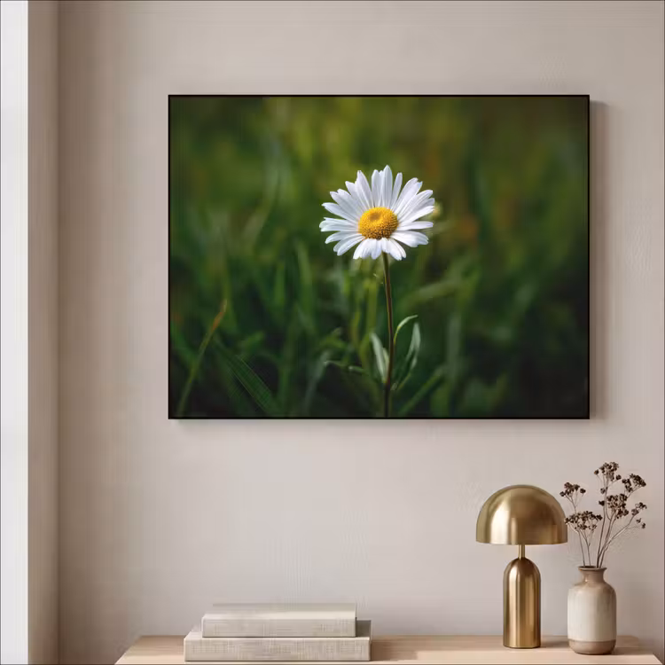 Art Frame - Wit - Madeliefje - Bloem - Gras — 5