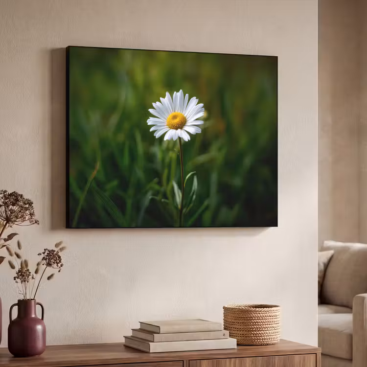Art Frame - Wit - Madeliefje - Bloem - Gras — 7