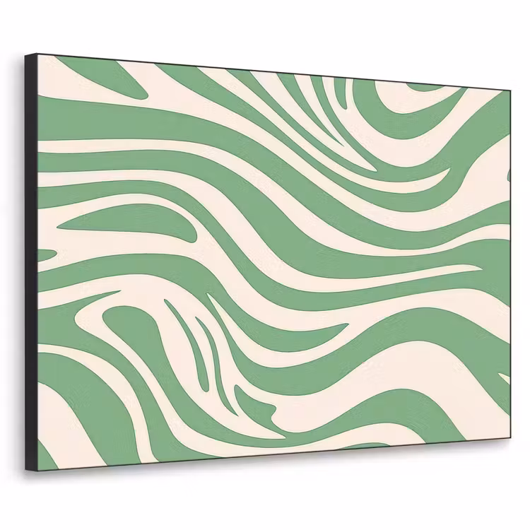 Art Frame - Zebrapatroon - Groen - Retro — 1