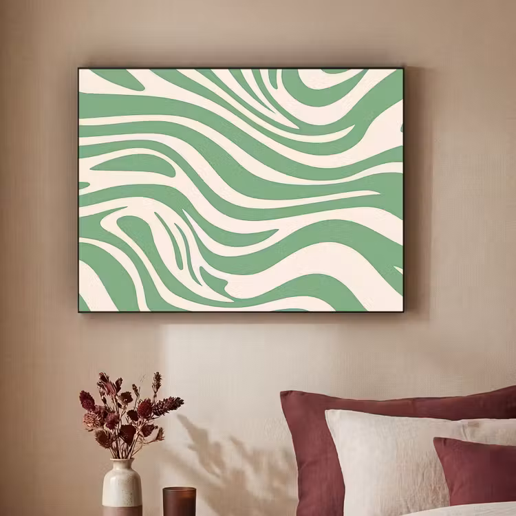 Art Frame - Zebrapatroon - Groen - Retro — 3