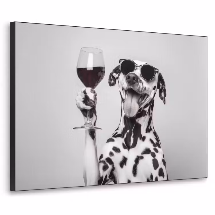 Art Frame - Zonnebril - Dalmatiër - Wijnglas - Tong — 1