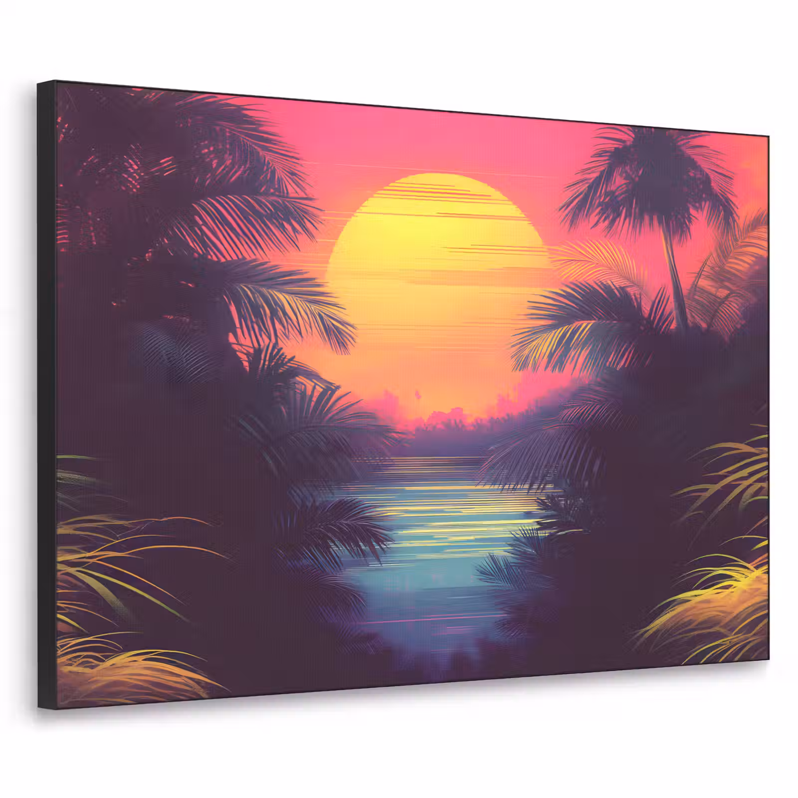 Art Frame - Zon - Geel - Palmbomen - Tropisch — 1