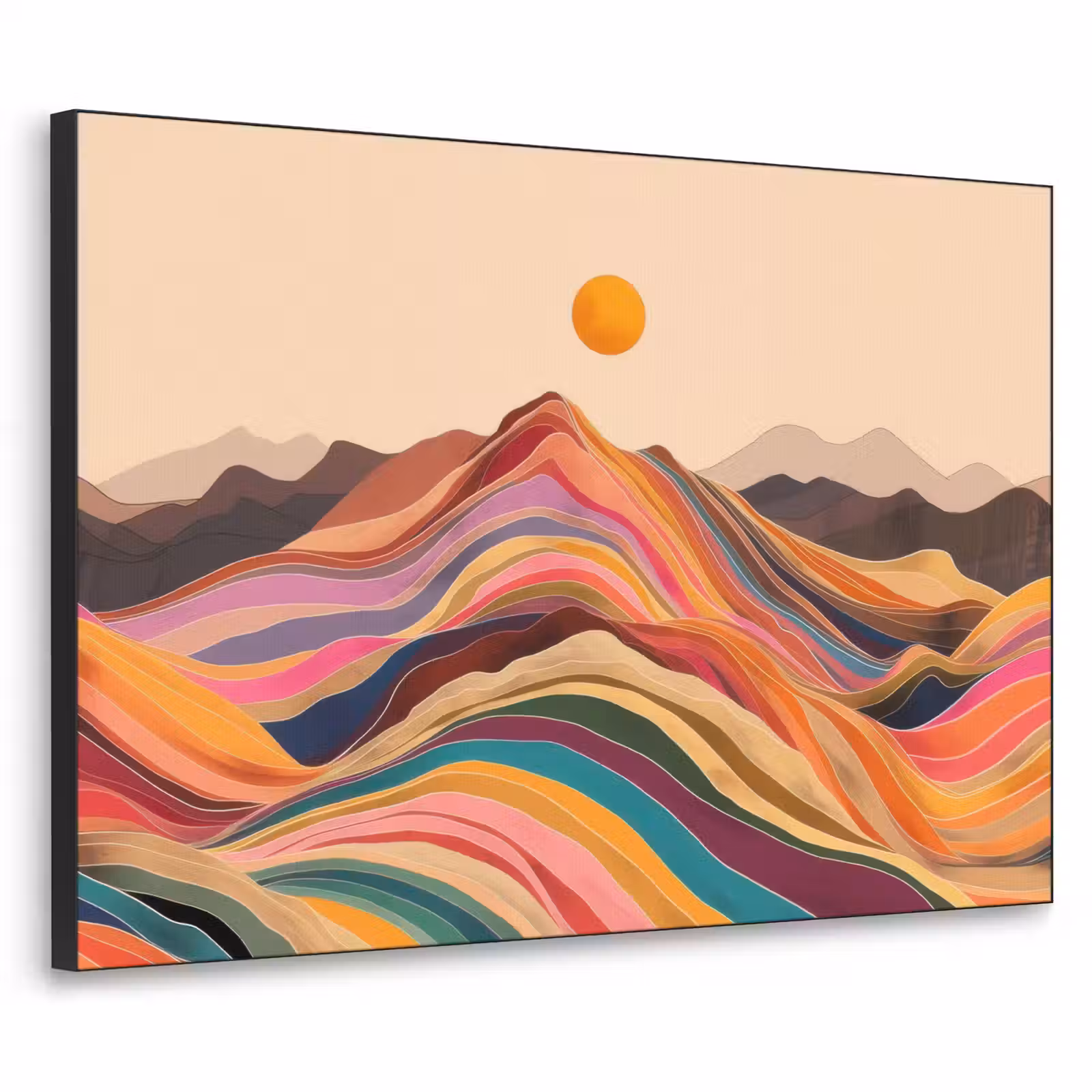 Art Frame - Zon - Kleurrijk landschap - Bergen — 1