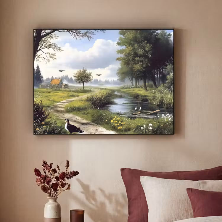 Art Frame - Zandpad - Groen landschap - Water — 3