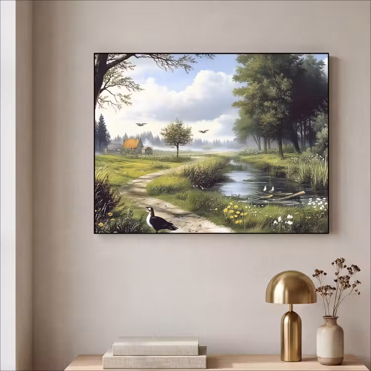 Art Frame - Zandpad - Groen landschap - Water — 5