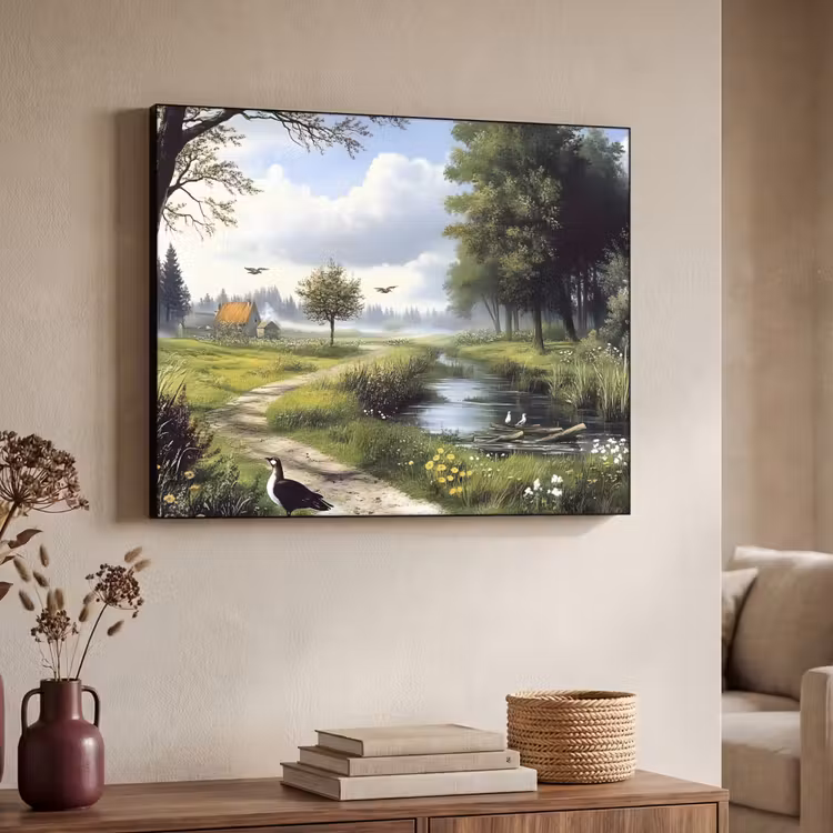 Art Frame - Zandpad - Groen landschap - Water — 7