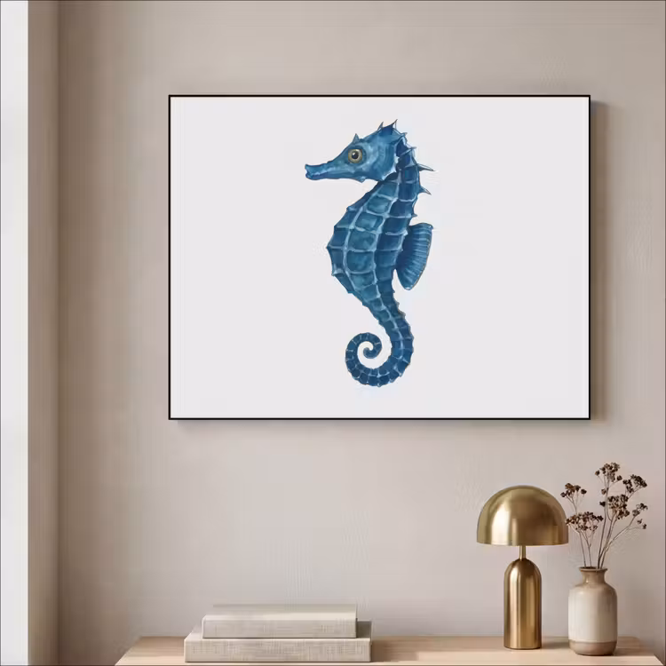 Art Frame - Zeepaardje - Staart - Blauw — 5