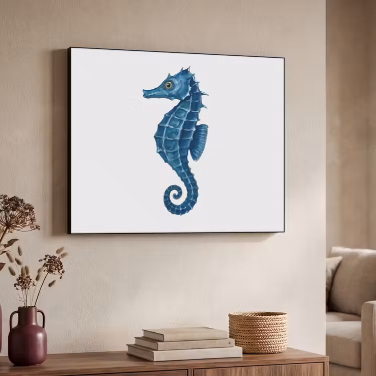 Art Frame - Zeepaardje - Staart - Blauw — 7