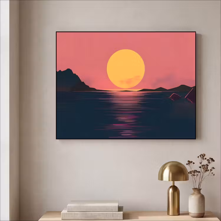 Art Frame - Zon - Geel - Bergen - Water — 5