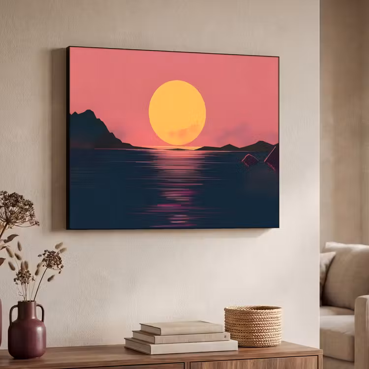 Art Frame - Zon - Geel - Bergen - Water — 7