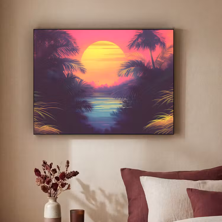Art Frame - Zon - Geel - Palmbomen - Tropisch — 3