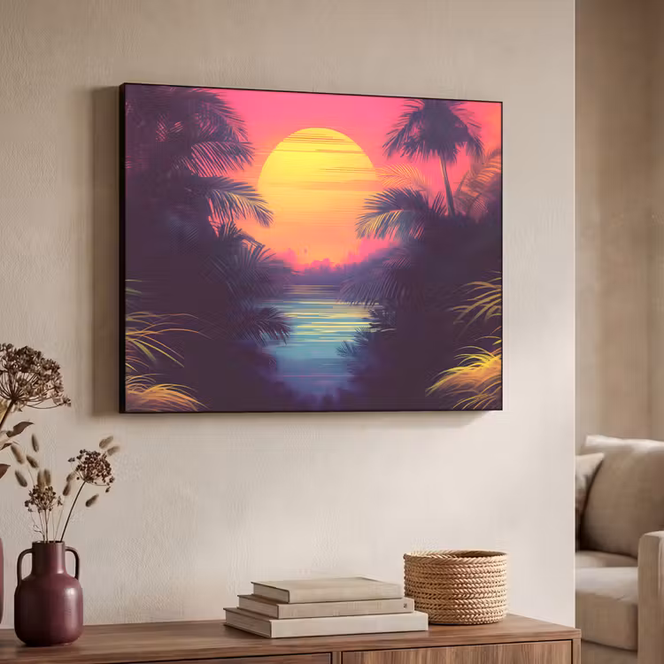 Art Frame - Zon - Geel - Palmbomen - Tropisch — 7