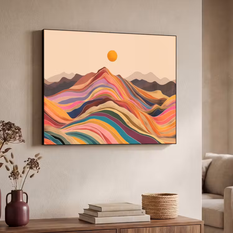 Art Frame - Zon - Kleurrijk landschap - Bergen — 7