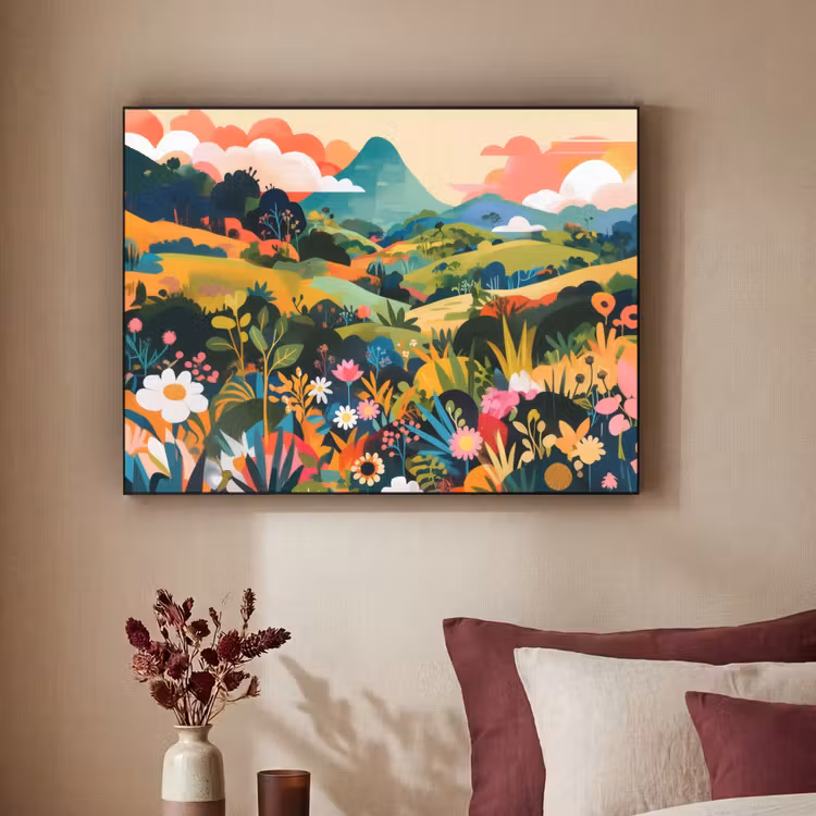 Art Frame - Zonlicht - Heuvels - Wolkenlucht — 3