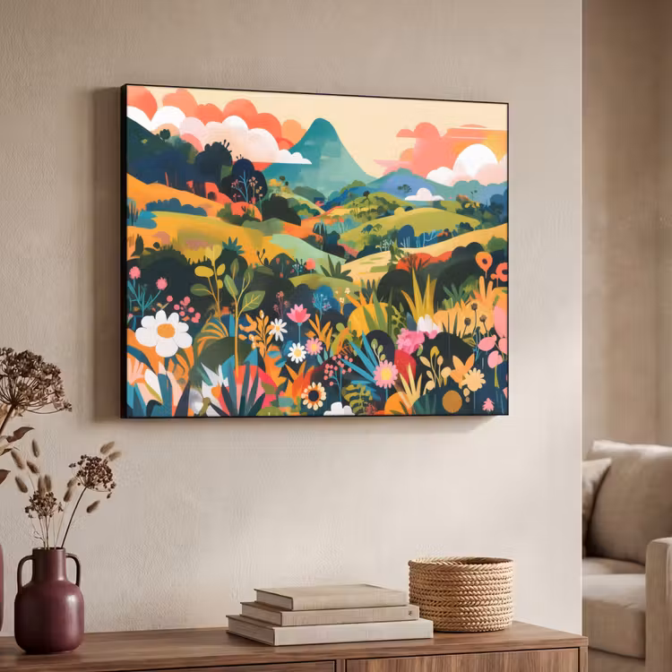 Art Frame - Zonlicht - Heuvels - Wolkenlucht — 7