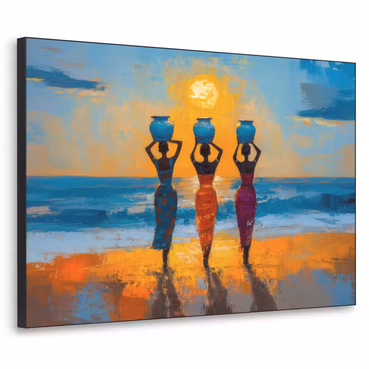Art Frame - Vrouwen - Strand - Zondsondergang — 1