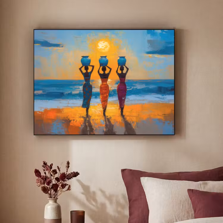 Art Frame - Vrouwen - Strand - Zondsondergang — 3